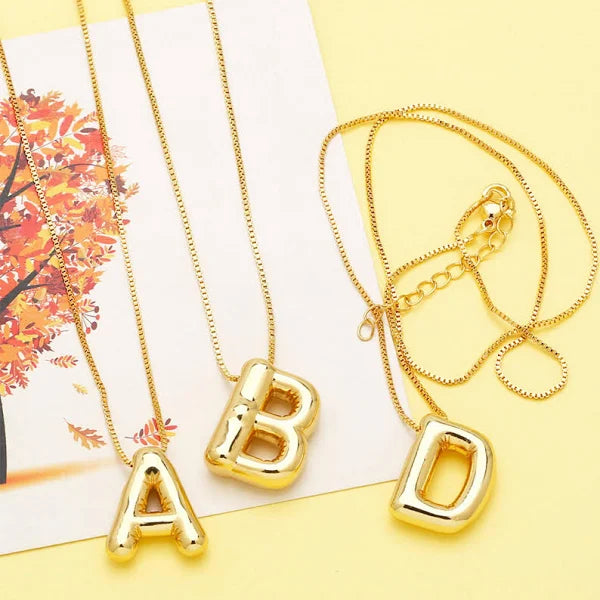 Small Bubble Letter Necklace - Cenkhaber