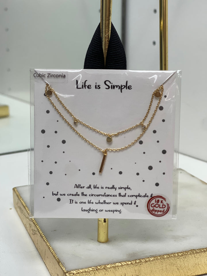 Life is Simple Necklace - Cenkhaber