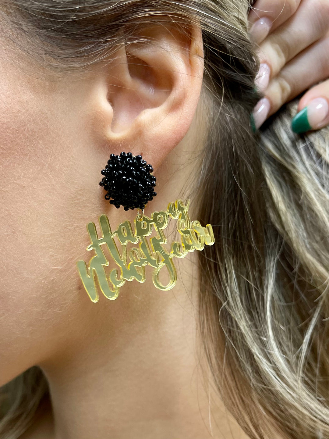 Happy New Year Earrings - Cenkhaber